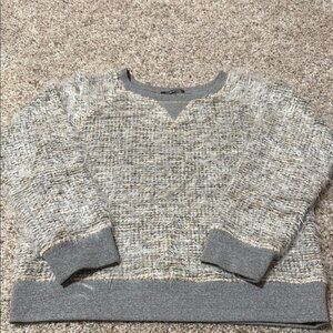 Calvin Rucker Gray Textured Sweater With Gold Thread Detailing